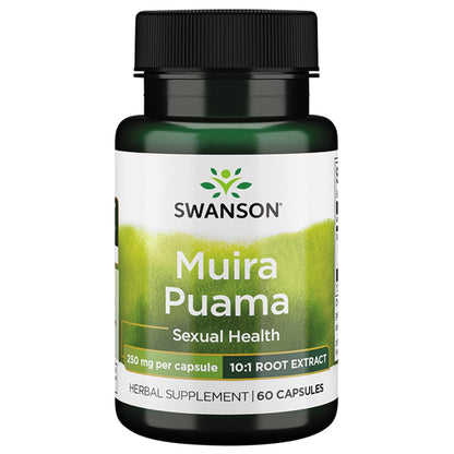 Swanson Muira Puama (10:1) 250 mg – 60 Capsules | Sexual Health & Virility Support
