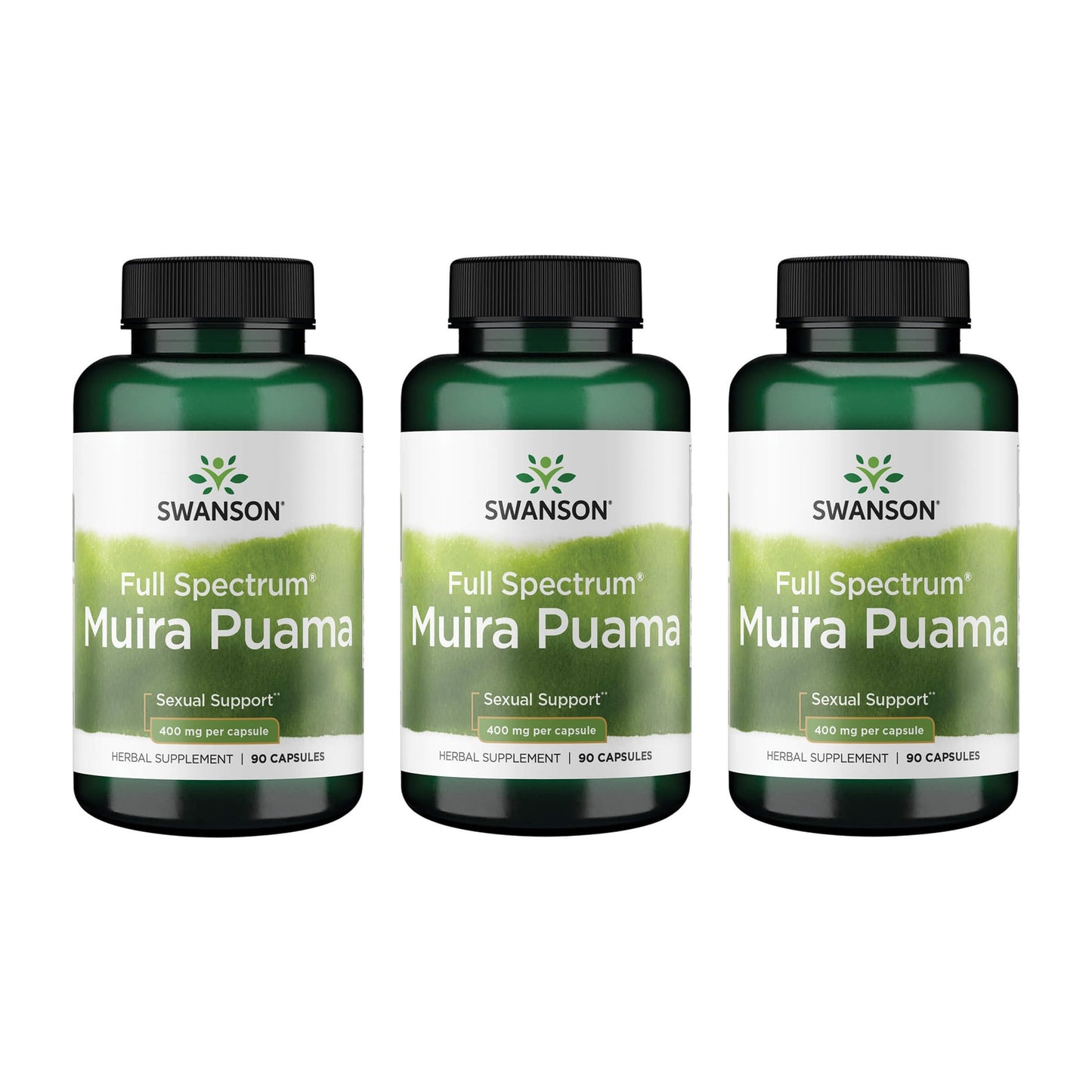 Swanson Muira Puama Root 400 mg – 90 Capsules (3 Pack) – Sexual Health & Libido Support