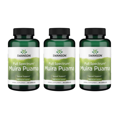 Swanson Muira Puama Root 400 mg – 90 Capsules (3 Pack) – Sexual Health & Libido Support