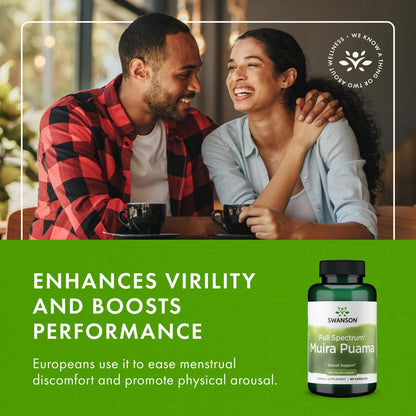 Swanson Muira Puama Root 400 mg, 90 Caps (Pack of 2) – Sexual Vitality