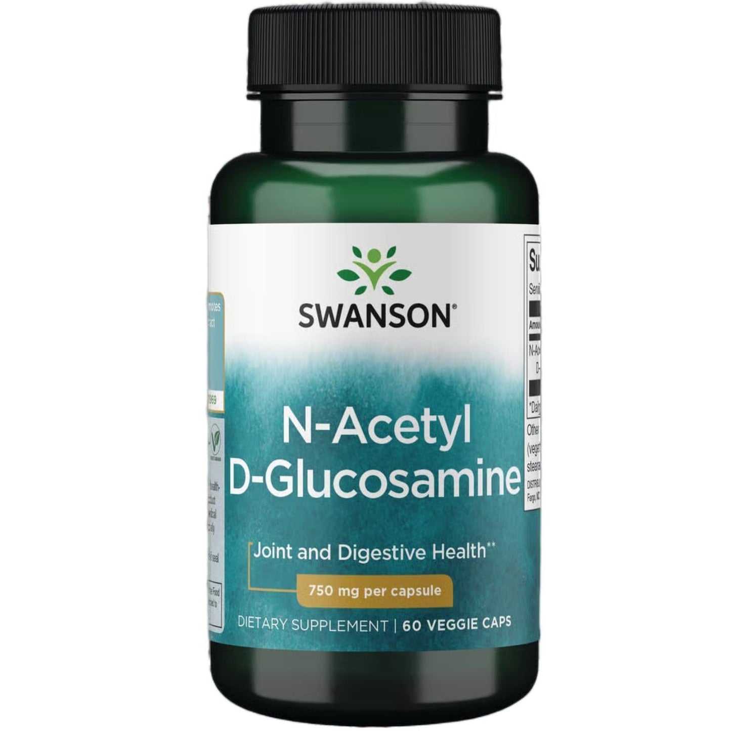 Swanson N-Acetyl D-Glucosamine - Joint Support & GI Health | 60 Veggie Capsules, 750 mg Each