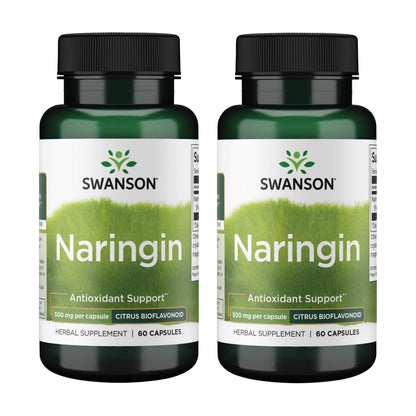 Swanson Naringin 500 mg – 60 Capsules (2 Pack) | Citrus Bioflavonoid