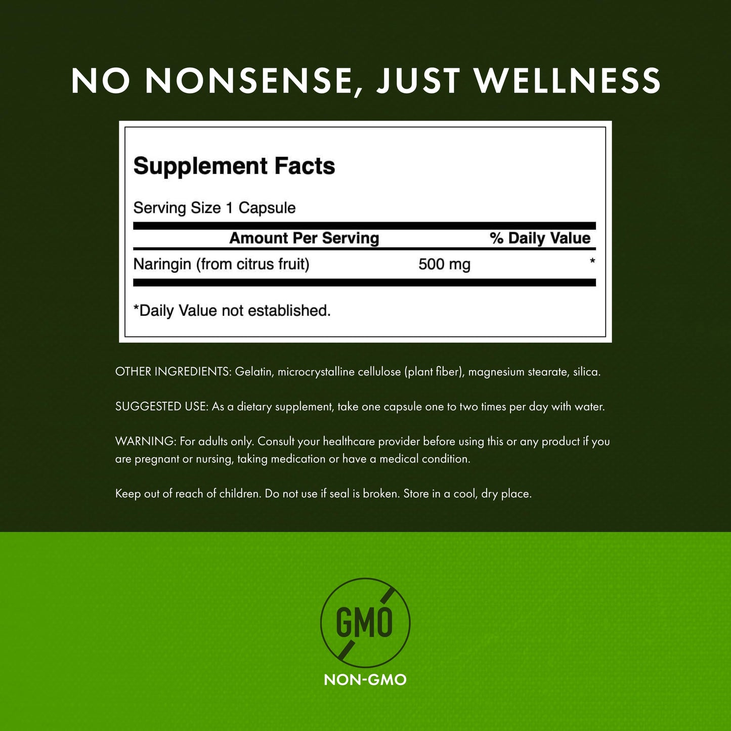 Swanson Naringin 500 mg – 60 Capsules (2 Pack) | Citrus Bioflavonoid