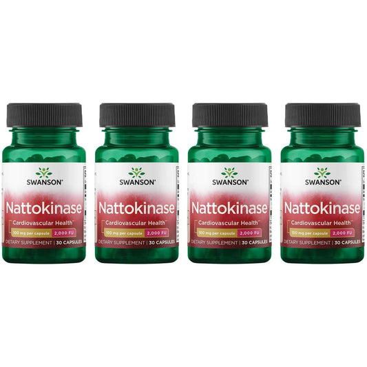 Swanson Nattokinase 2000 FU, 100 mg, 30 Capsules (4 Pack) – Enzyme Supplement BritishVita | Premium UK Vitamins & Wellness Supplements