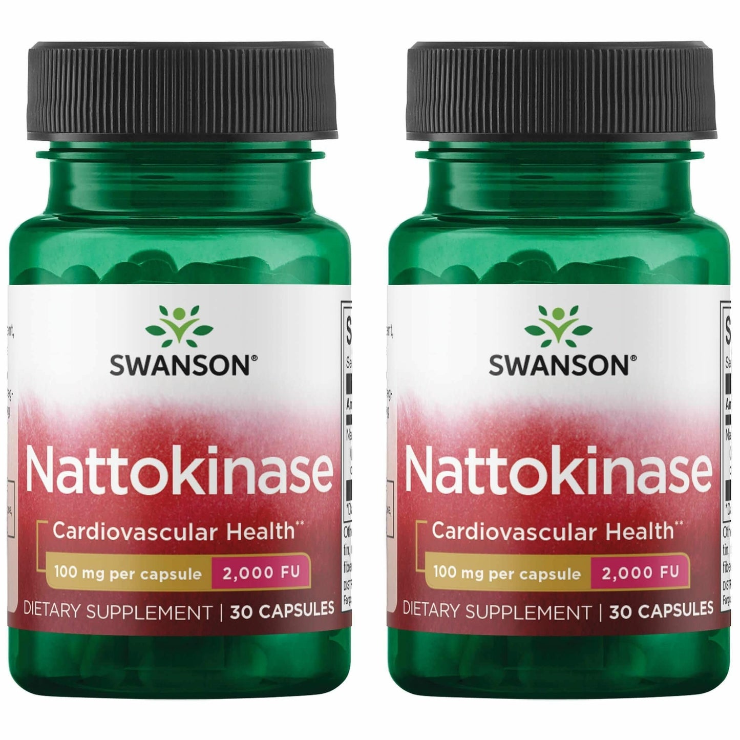 Swanson Nattokinase 2000 FU (100 mg) – 30 Capsules Enzyme, 2 Pack