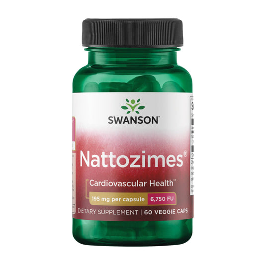 Swanson Nattozimes Triple-Strength 195 mg / 6750 FU – 60 Veg Capsules (Pack of 6) BritishVita | Premium UK Vitamins & Wellness Supplements