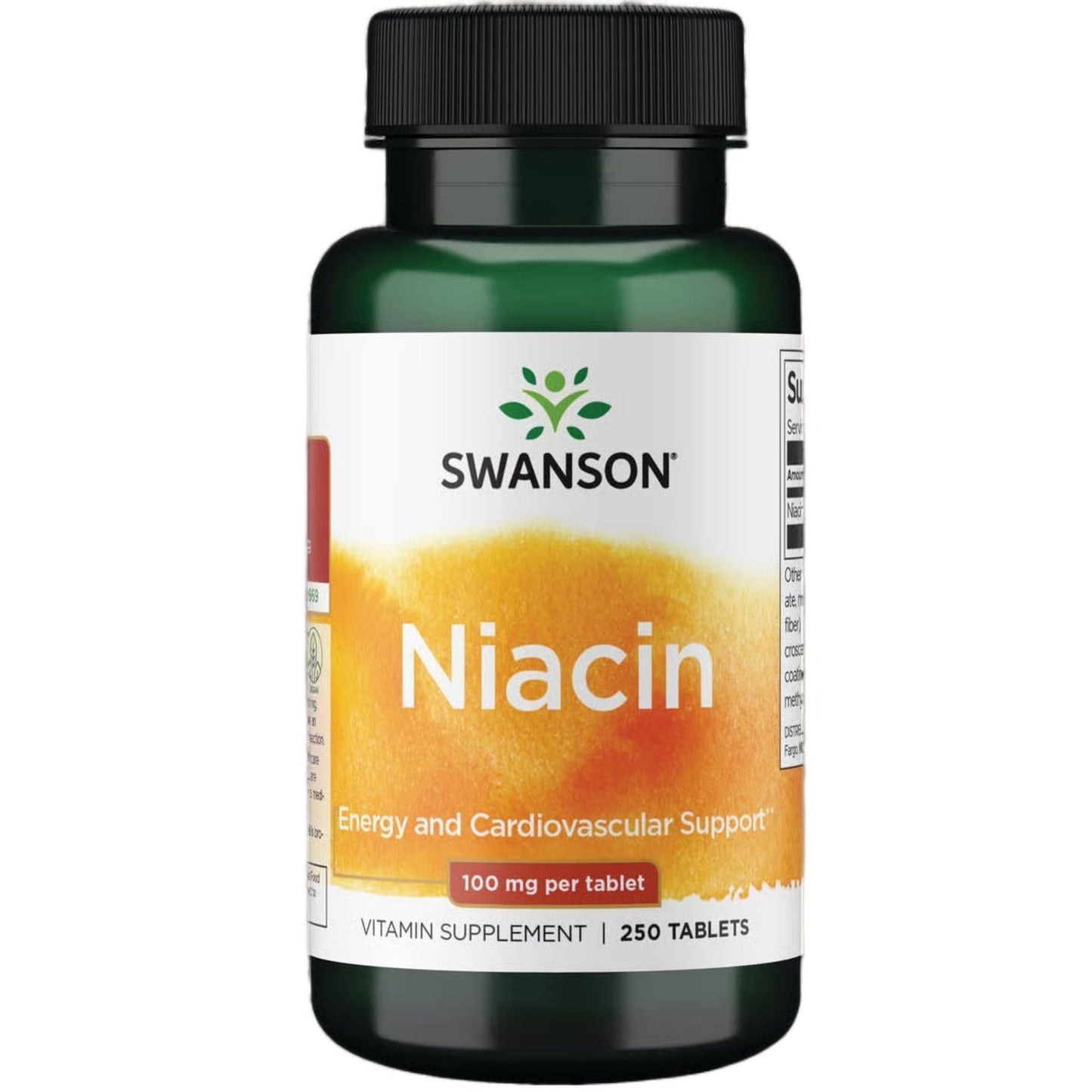 Swanson Niacin (Vitamin B3) - Vitamin Supplement Supporting Heart Health and Carbohydrate Metabolism - Promotes Natural Energy Production - (250 Tablets, 100mg NE Each)