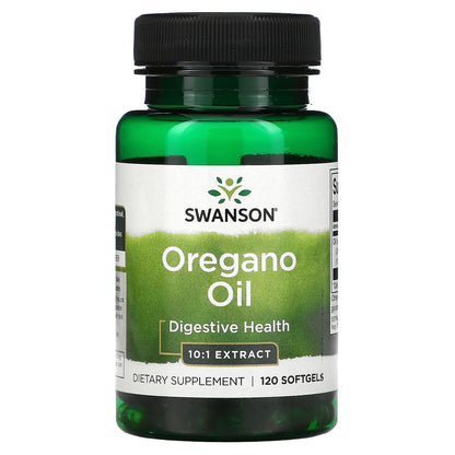 Swanson Oregano Oil 10:1 Extract | Digestive & Respiratory Support | 120 Softgels (2 Pack)