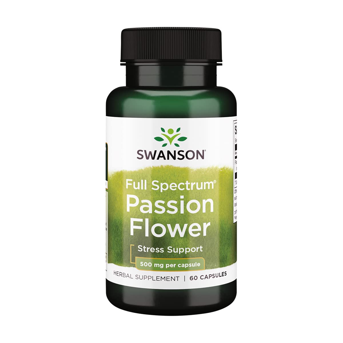 Swanson Full-Spectrum Passion Flower Stress Support 500 mg - 60 Capsules