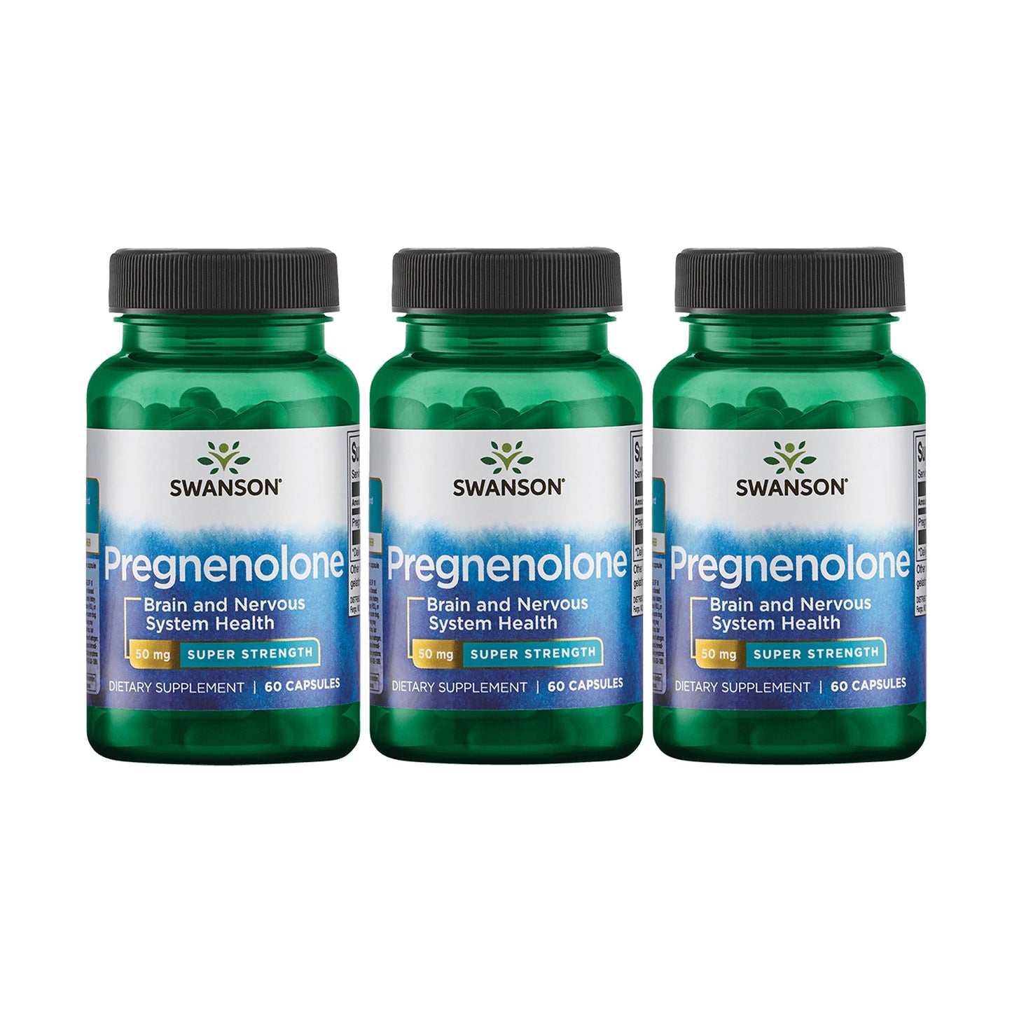 Swanson Pregnenolone – Super Strength 50 mg, 60 Caps (3 Pack)