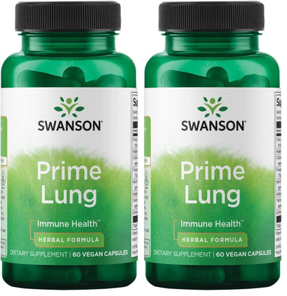 Swanson Prime Lung 60 Veg Caps (Pack of 2) - Lung Health Supplement