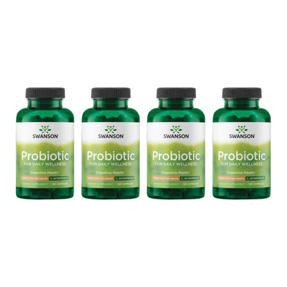 Swanson Probiotic - 1B CFU Capsule | Digestive Health & Daily Wellness | 120 Capsules (4 Pack)
