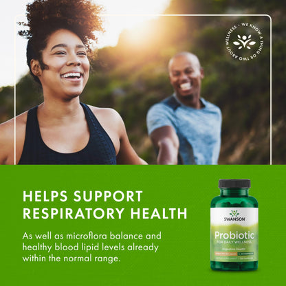 Swanson Probiotic - 1B CFU Capsule | Digestive Health & Daily Wellness | 120 Capsules (4 Pack)