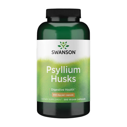 Swanson Psyllium Husk Dietary Fiber Supplement 610 mg – 300 Capsules
