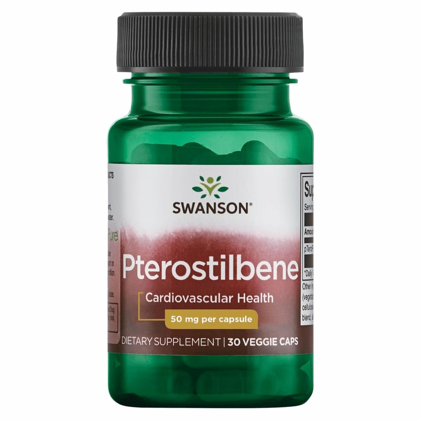 Swanson Pterostilbene 50 mg 30 Veg Caps | Vegetarian Antioxidant Supplement