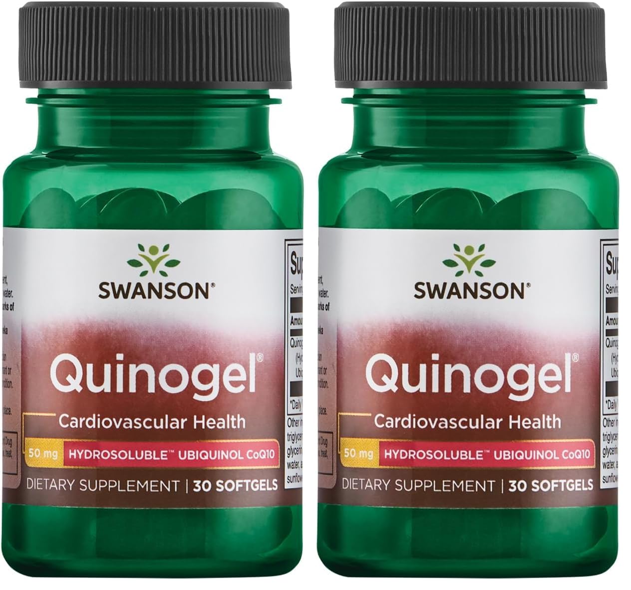 Swanson Quinogel (Hydrosoluble Ubiquinol Coq10) 50 Milligrams 30 Sgels (Pack of 2) | Swanson Health