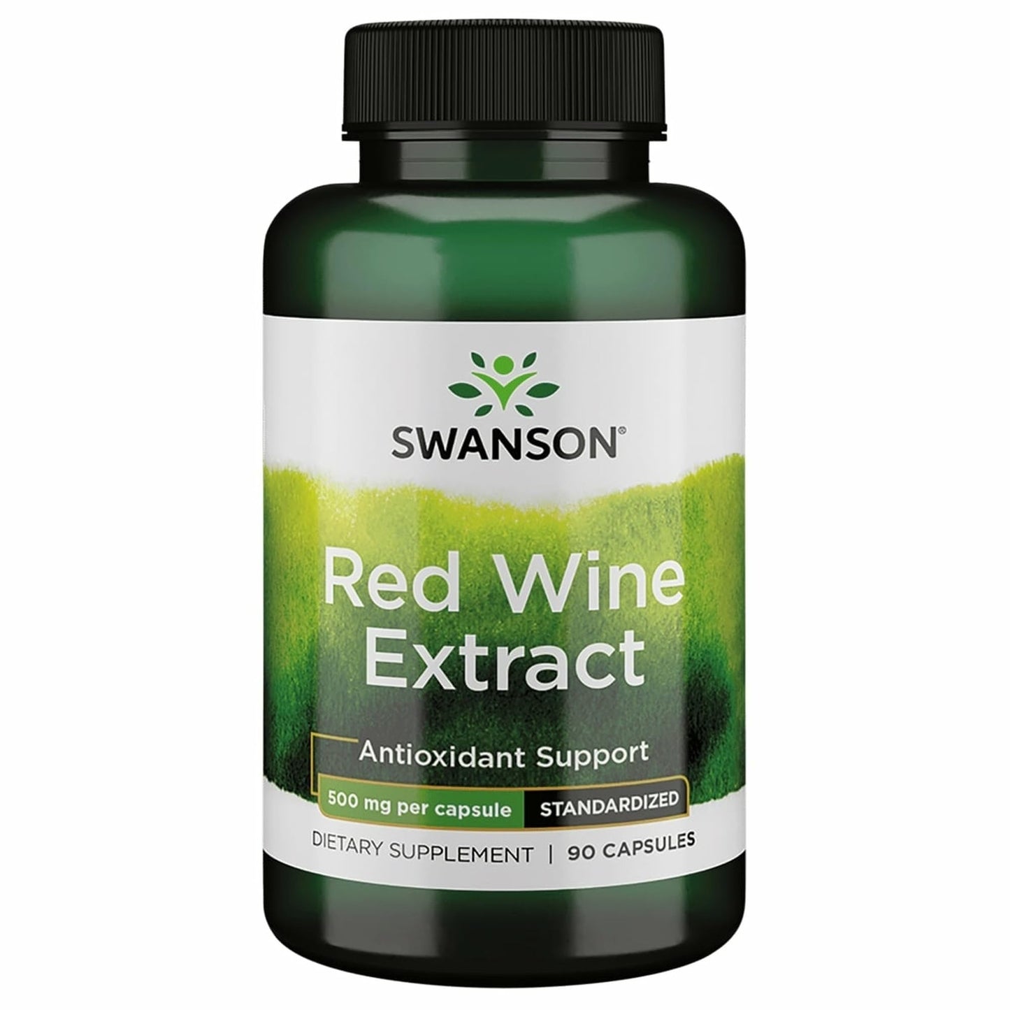 Swanson Red Wine Extract 500 mg - 90 Capsules | Antioxidant Polyphenols for Heart Health