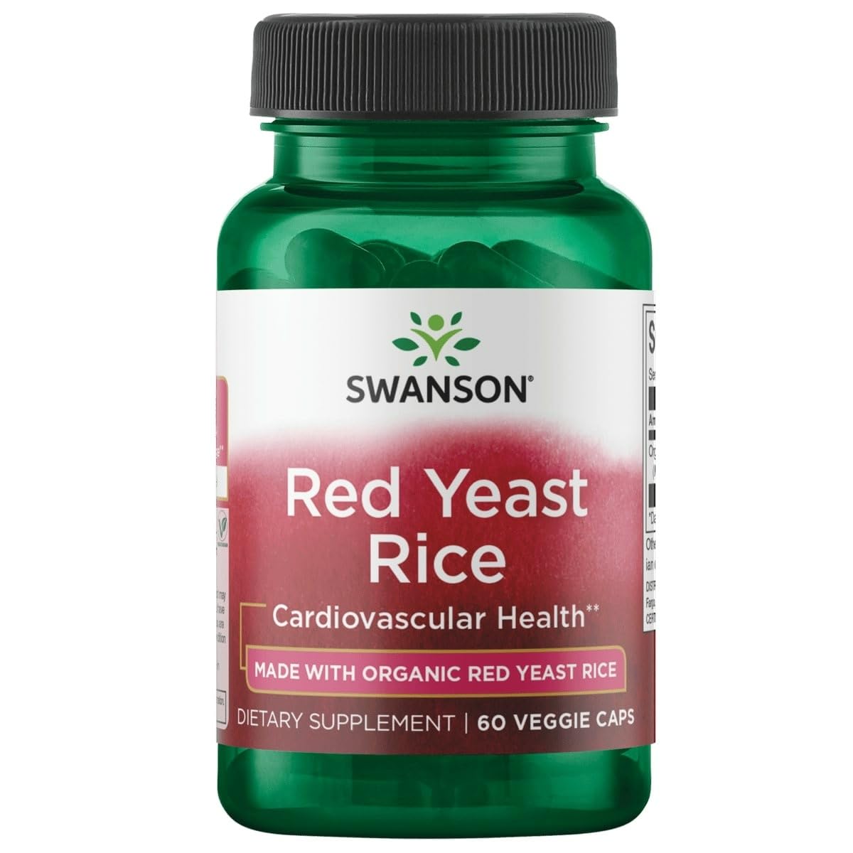 Swanson Made with Organic Traditional Red Yeast Rice 600 mg – 60 Veg Capsules