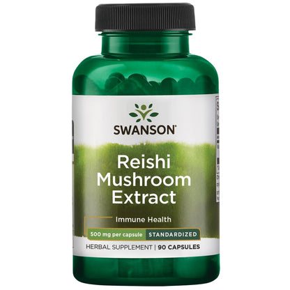 Swanson Reishi Mushroom Extract 500 mg - 90 Capsules | Immune Support
