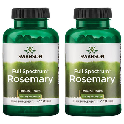 Swanson Rosemary 400 mg – Immune Support (90 Capsules, 2 Pack)