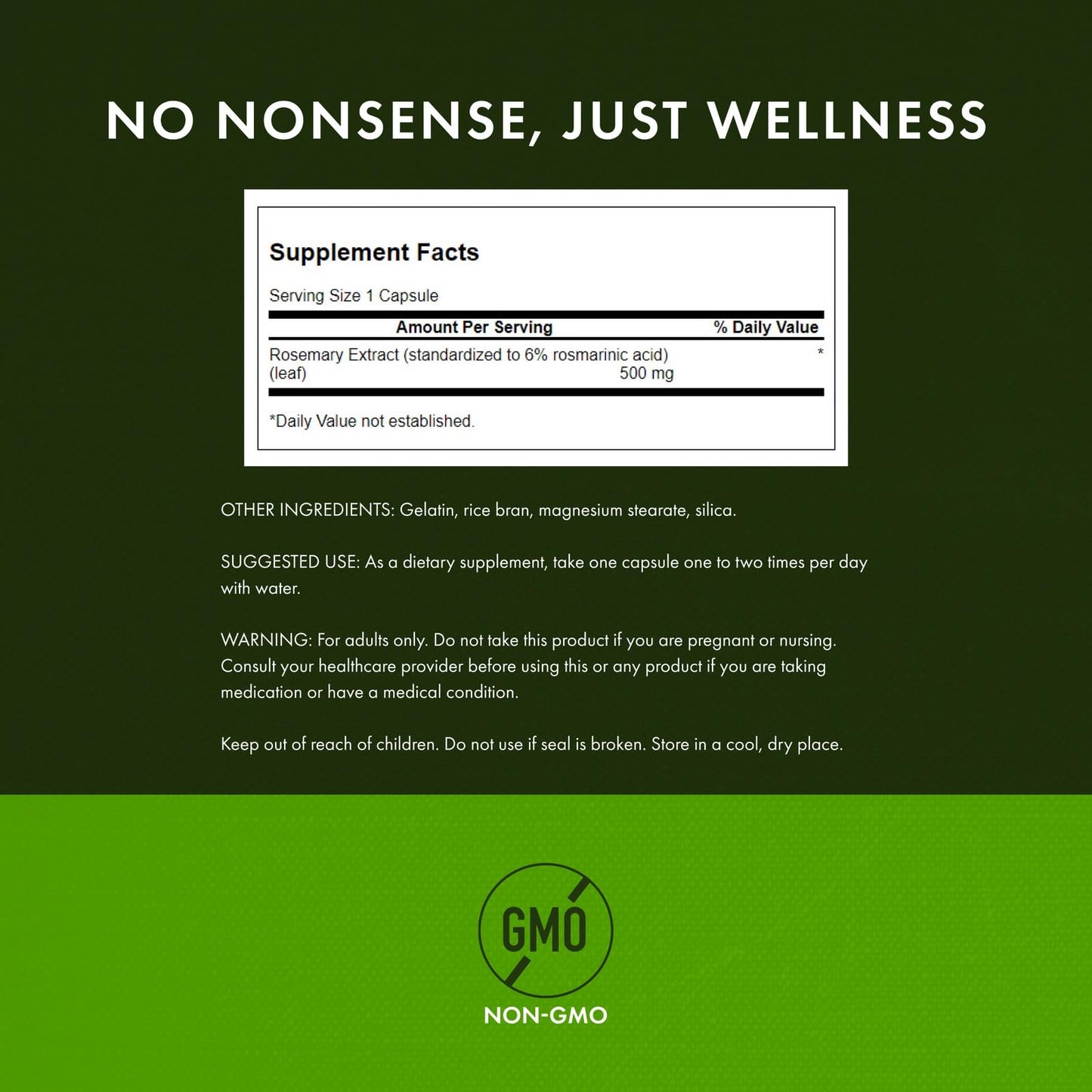 Swanson Rosemary Extract 500 mg - 60 Capsules | 6% Rosmarinic Acid
