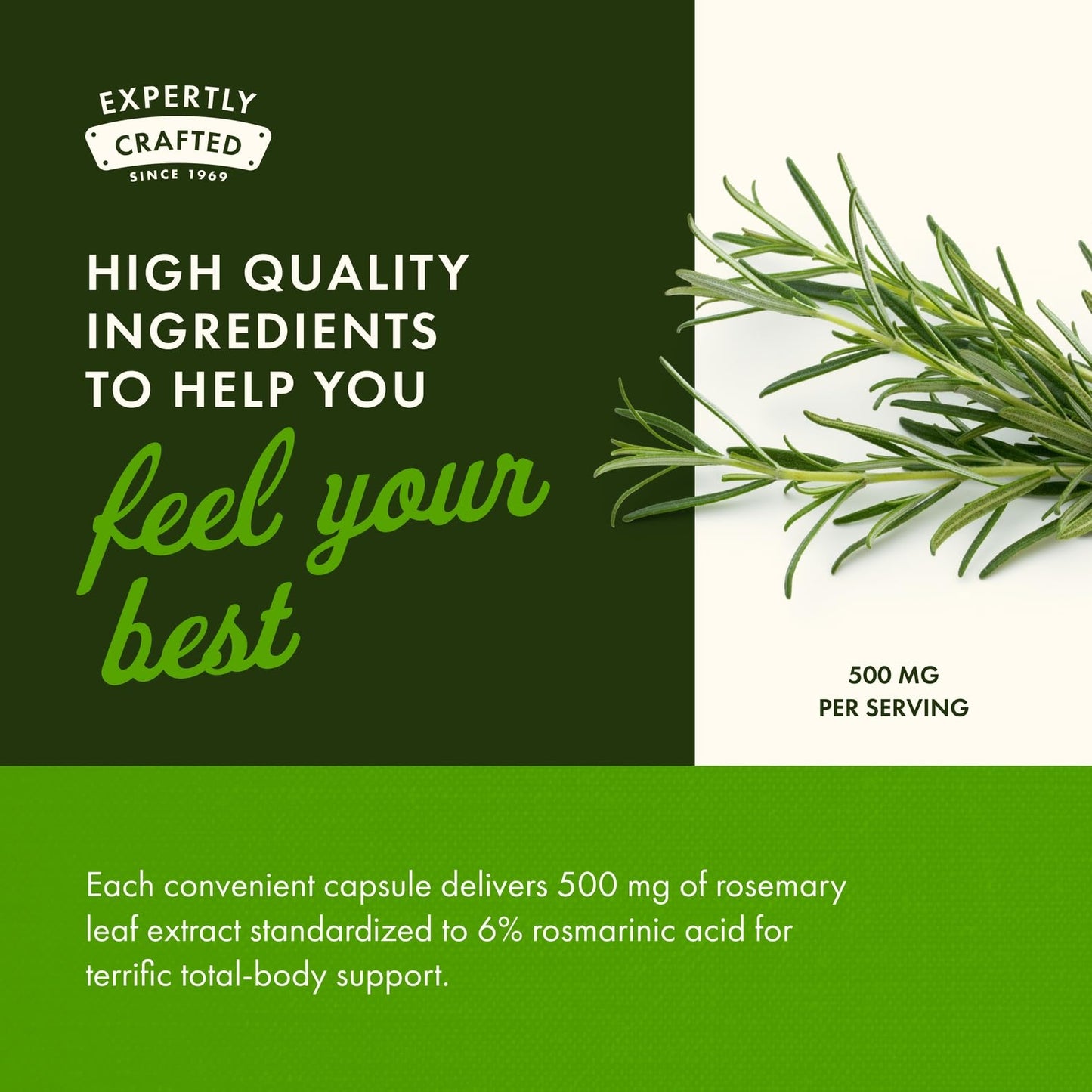 Swanson Rosemary Extract - Standardized 500 mg (60 Caps) - 2 Pack