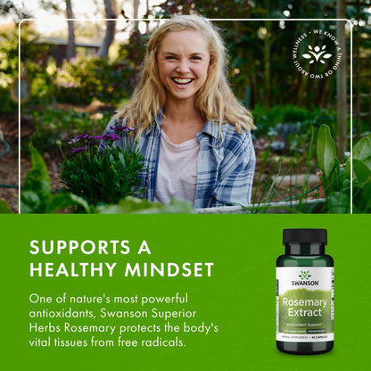 Swanson Rosemary Extract - Standardized 500 mg (60 Caps) - 2 Pack