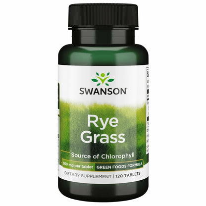 Swanson Rye Grass 500 mg - 120 Tabs | Green-Food Formula