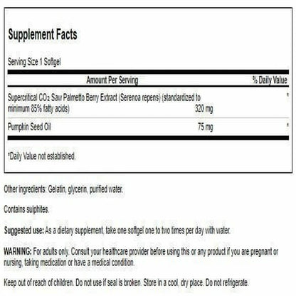 Swanson Saw Palmetto 320 Milligrams 60 Sgels – Prostate Health & Hormonal Balance