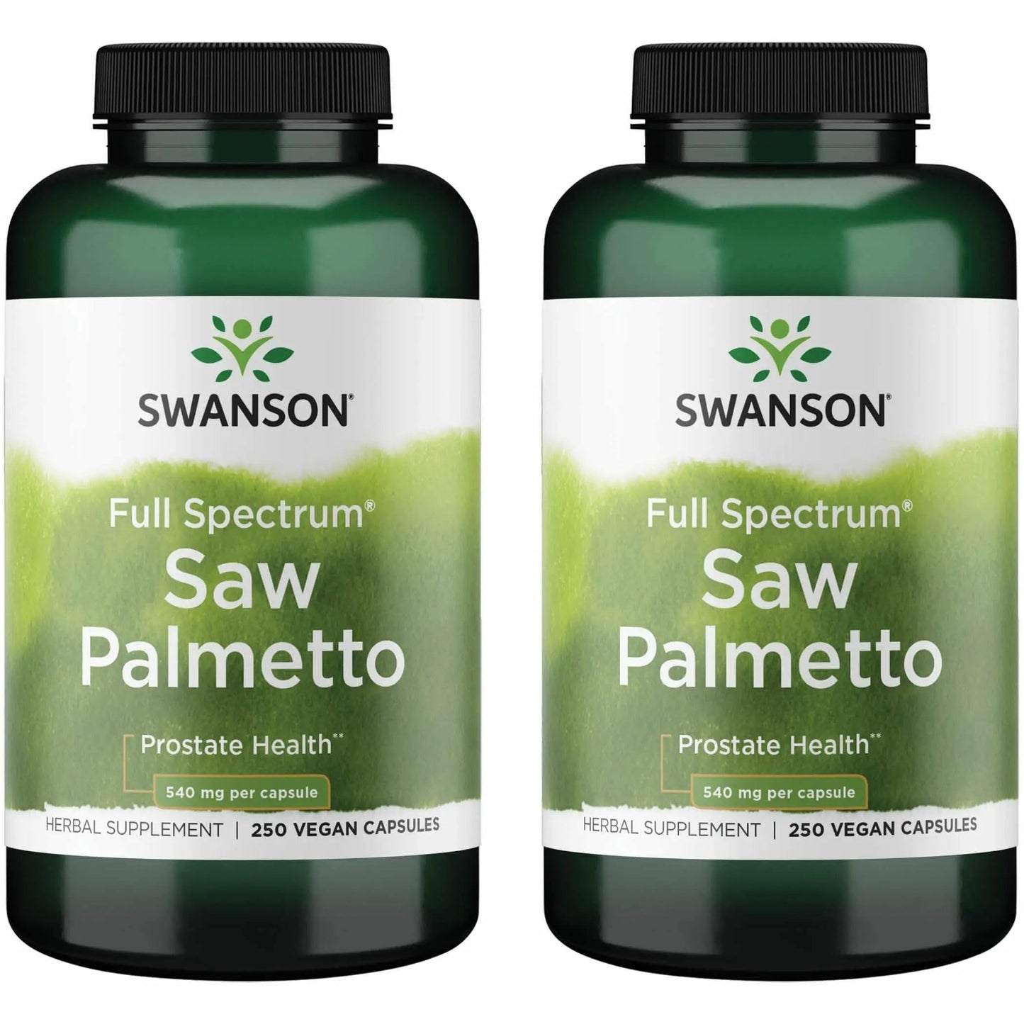 Swanson Saw Palmetto 540 mg - Prostate Health Support (2 Pack, 250 Capsules)