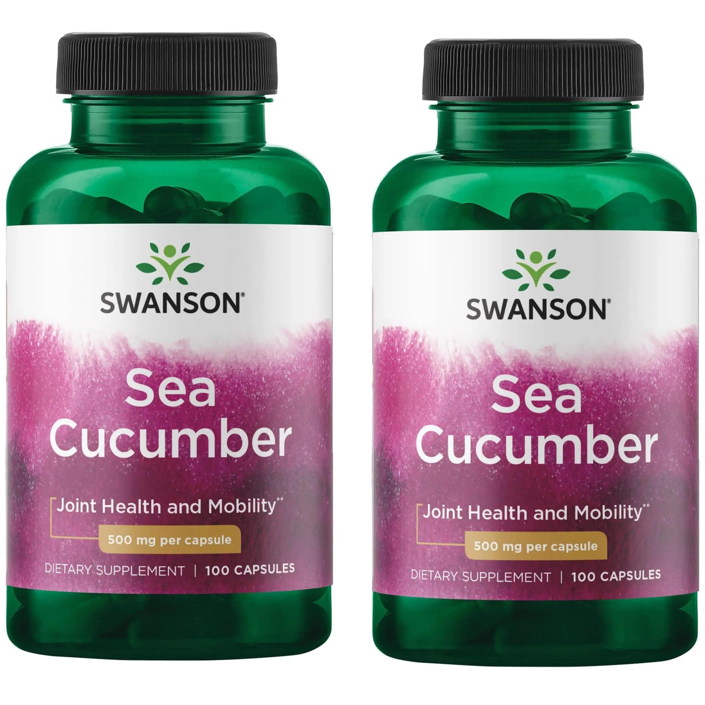 Swanson Sea Cucumber - Natural Joint Health & Mobility Support (100 Capsules, 500mg Each) - 2-Pack