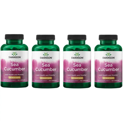 Swanson Sea Cucumber - Natural Joint Health & Mobility Support, 100 Capsules (500 mg Each) - 4 Pack BritishVita | Premium UK Vitamins & Wellness Supplements