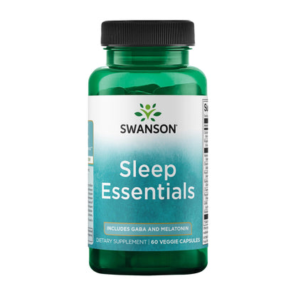 Swanson Sleep Essentials: GABA & Melatonin - 60 Veg Capsules