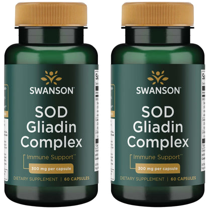 Swanson SOD Gliadin Complex 300 mg - 60 Caps (2 Pack)