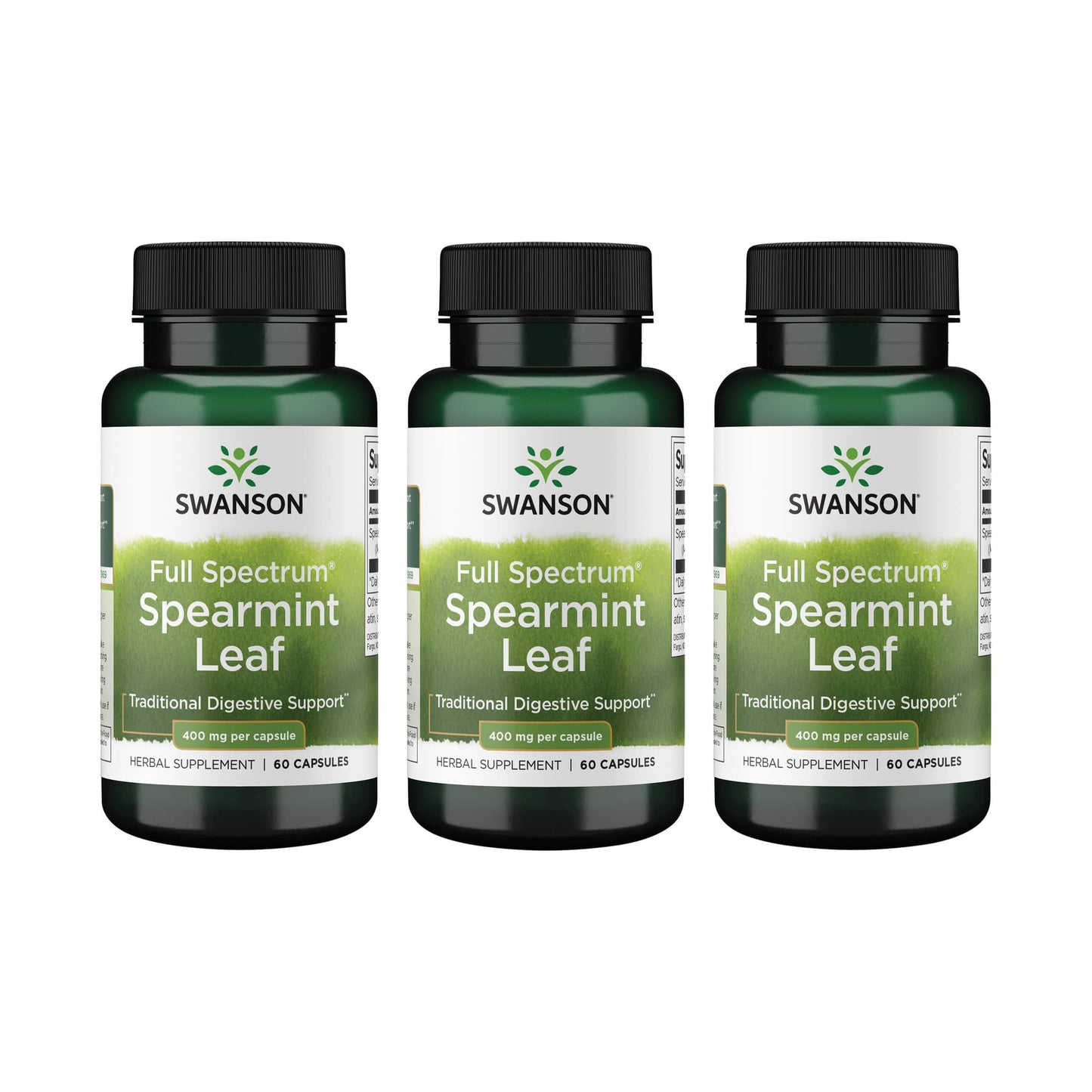 Swanson Spearmint Leaf Full Spectrum 60 Caps – Digestive Health Support