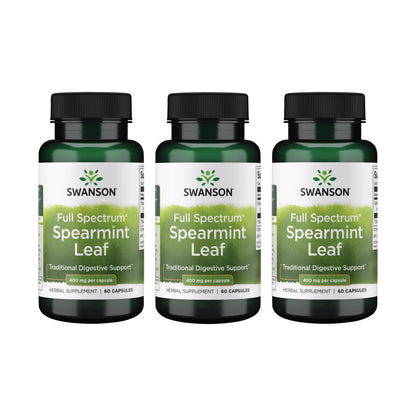Swanson Spearmint Leaf Full Spectrum 60 Caps – Digestive Health Support