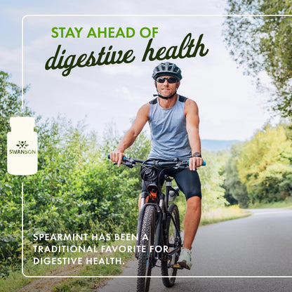 Swanson Spearmint Leaf Full Spectrum 60 Caps – Digestive Health Support