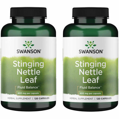 Swanson Stinging Nettle Leaf (Urtica Dioica) - Urinary & Respiratory Support (120 Capsules) - 2 Pack