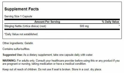 Swanson Stinging Nettle Root (Urtica Dioica) – 100 Capsules, 500mg – 2 Pack Herbal Supplement