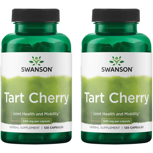 Swanson Tart Cherry 500 mg 120 Caps (2 Pack) – Joint Support & Antioxidant BritishVita | Premium UK Vitamins & Wellness Supplements