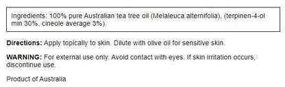 Swanson Tea Tree Oil 2 fl oz – 1% Pure Australian Tea Tree Oil