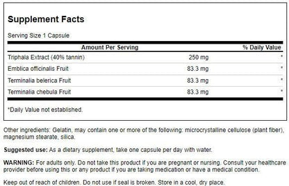 Swanson Triphala (Standardized) 250 mg - 120 Capsules | Swanson Health