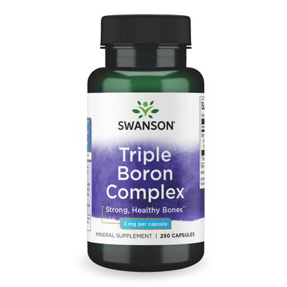 Swanson Triple Boron Complex – Bone Health & Joint Support (250 Capsules)