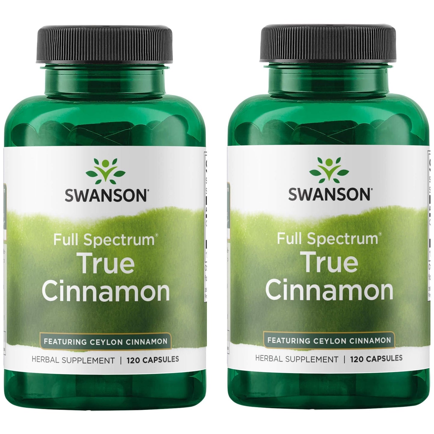 Swanson Full Spectrum True Cinnamon - Herbal Supplement (120 Capsules, 300mg Each) 2 Pack