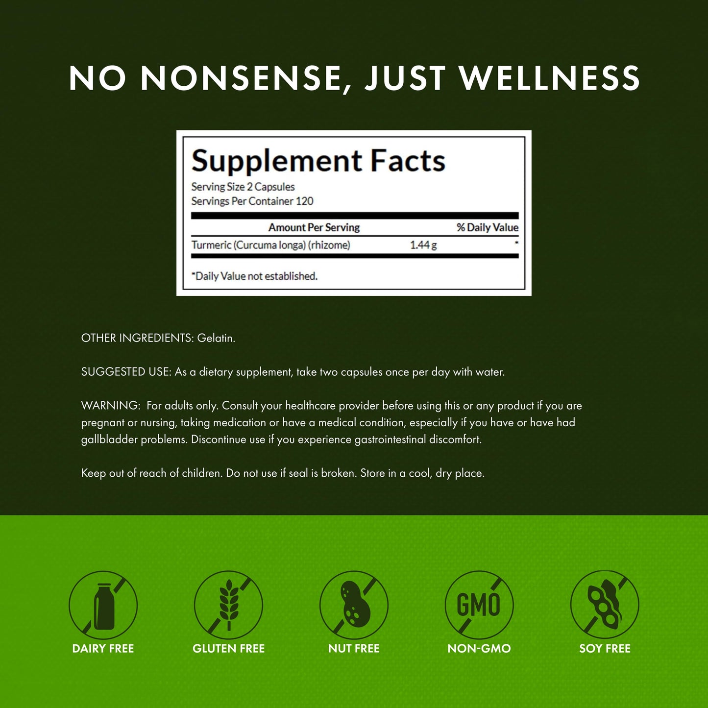 Swanson Turmeric 720 mg Curcuma Longa - 240 Capsules, 120 Servings | Joint, Liver & Mood Support