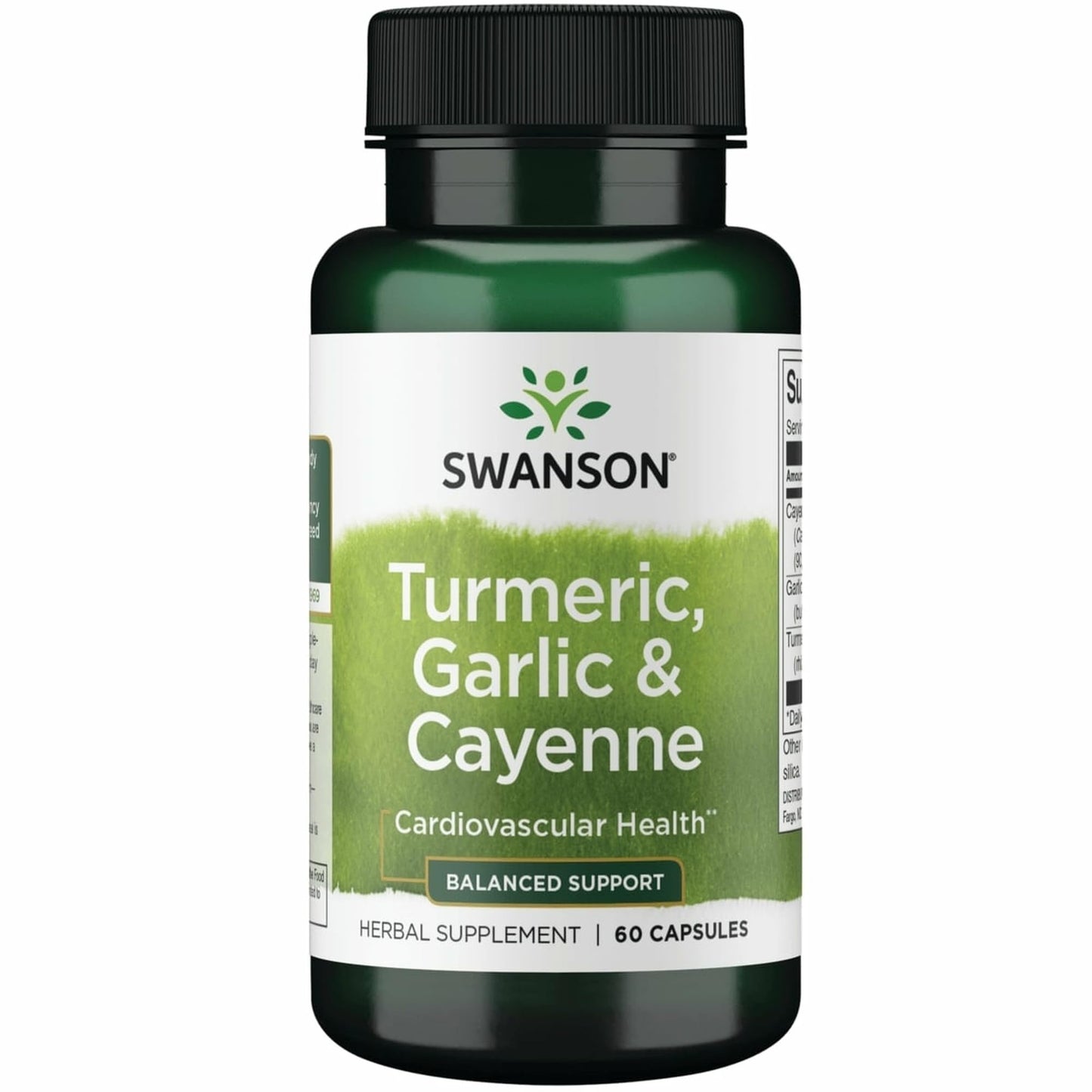 Swanson Full Spectrum Turmeric Garlic & Cayenne 60 Capsules | Cardiovascular Support