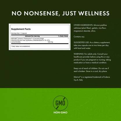 Swanson Turmeric Phytosome Meriva 500 mg – 60 Capsules | Joint Support