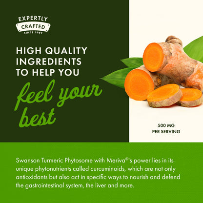 Swanson Turmeric Phytosome Meriva 500 mg – 60 Capsules | Joint Support