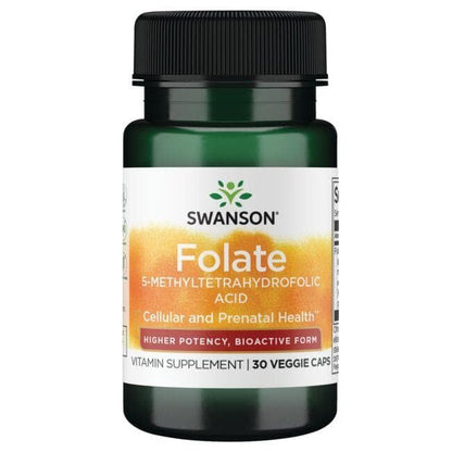 Swanson ULT FOLATE 1,360MCG DFE – 30 Vegan Caps