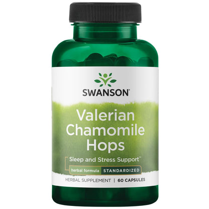 Swanson Valerian Chamomile Hops Sleep Complex - 60 Capsules